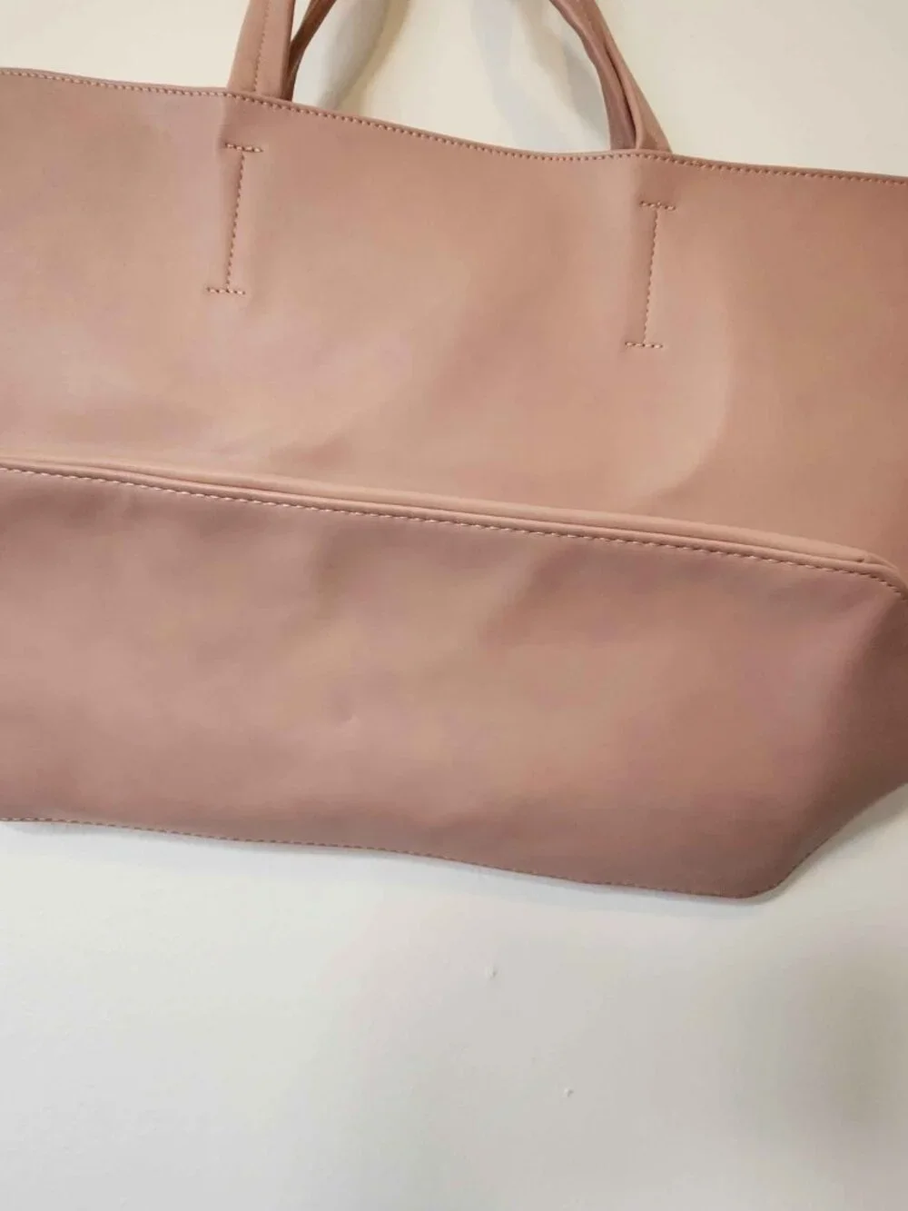 PHILOSOPHY Tote Bag/ Shoulder Bag Rose Pink Faux Leather.